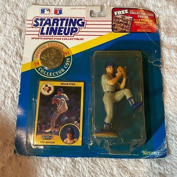 Starting lineup 1991 Nolan Ryan coin , card , figurine - Picture 1 of 8